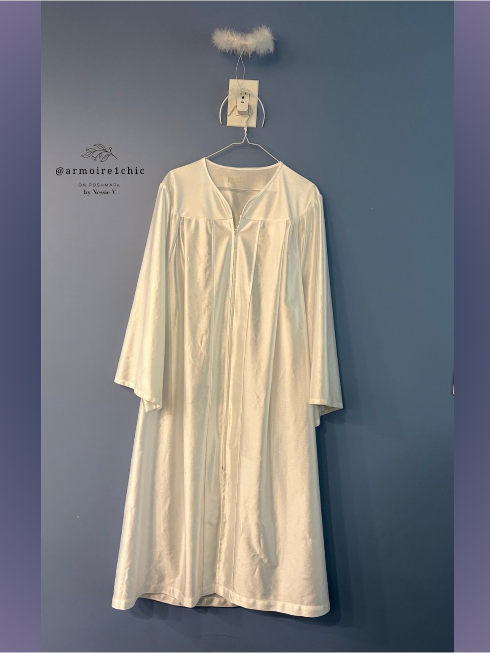 ANGEL COSTUME | White Gown and Halo Headband | Unisex